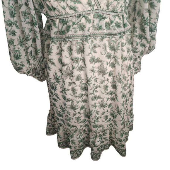MAX STUDIO LONDON GREEN & CREAM FLORAL DRESS SZ.S NWT - Picture 5 of 9